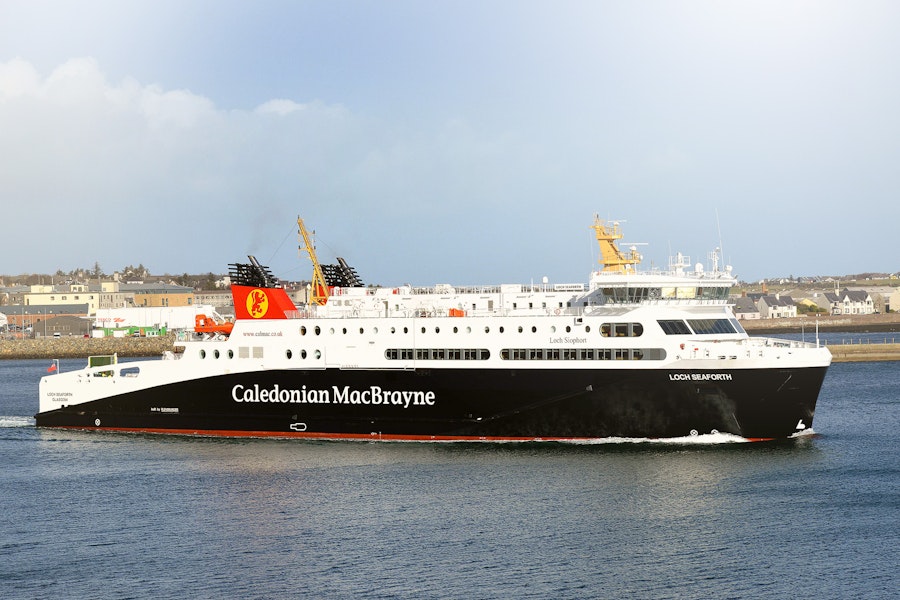 Ship Caledonian MacBrayne on the high seas